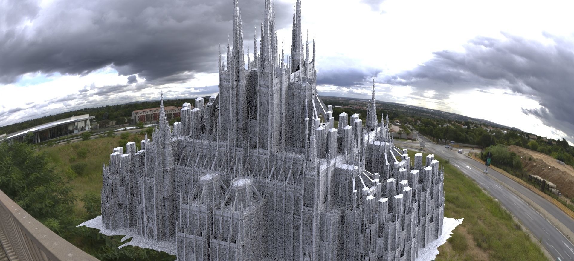 Bloodborne inspired Town Gothic architecture  3D model_1