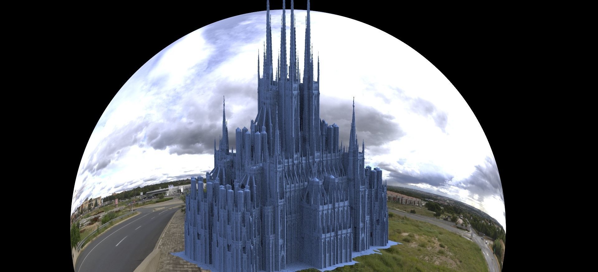 Bloodborne inspired buildings 3D model_1