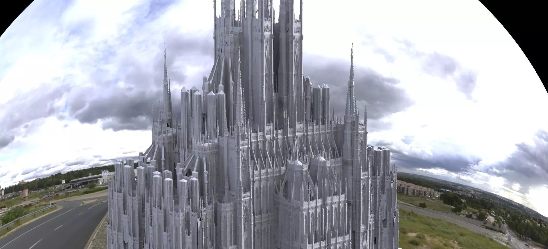 Bloodborne inspired buildings 3D model_0