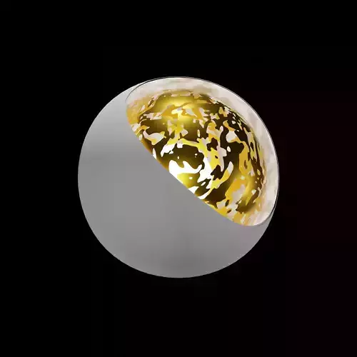 Futuristic lamp glows