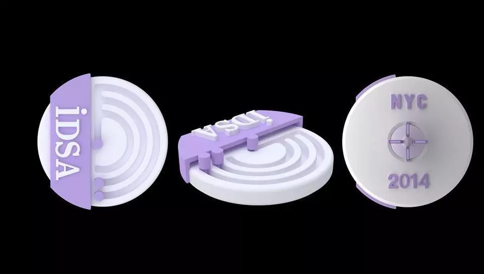 IDSA maze lapel pin Free 3D model