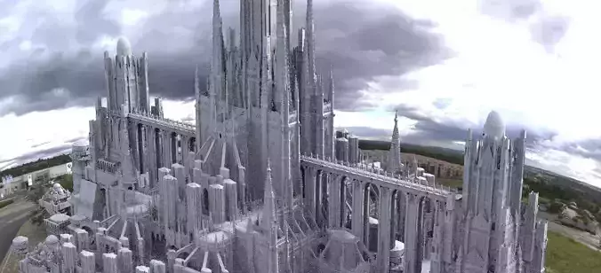 Bloodborne inspired Cathedral Ornate Fine architecture