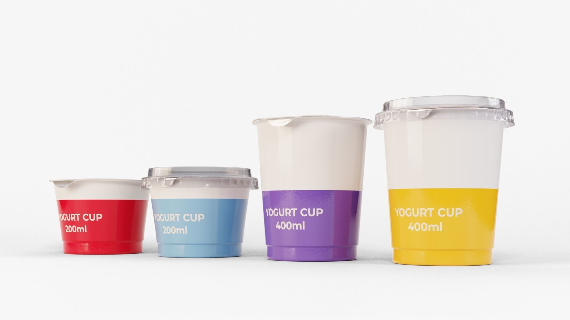 Yogurt Cups 3D Model Collection_15