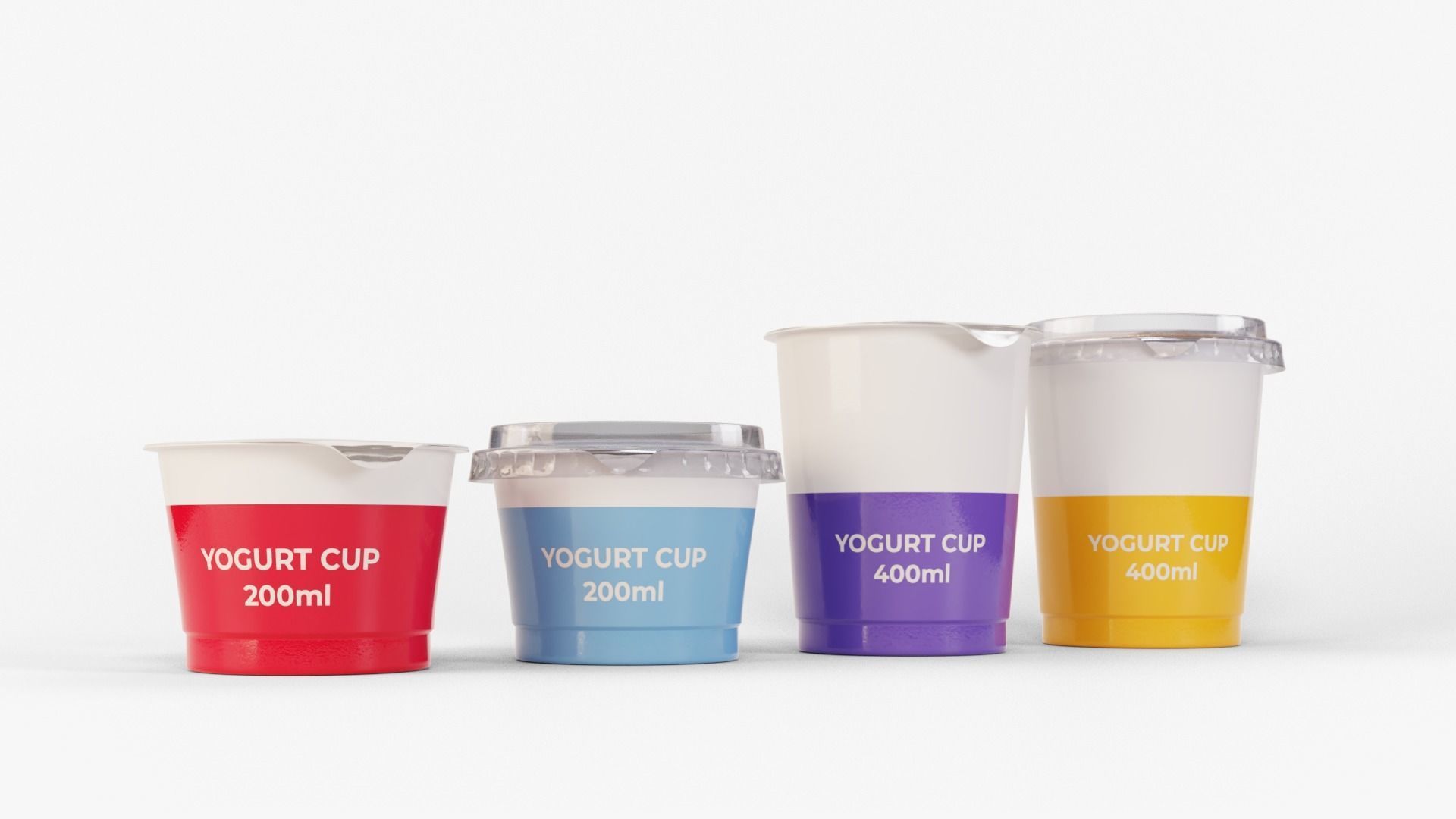 Yogurt Cups 3D Model Collection_14