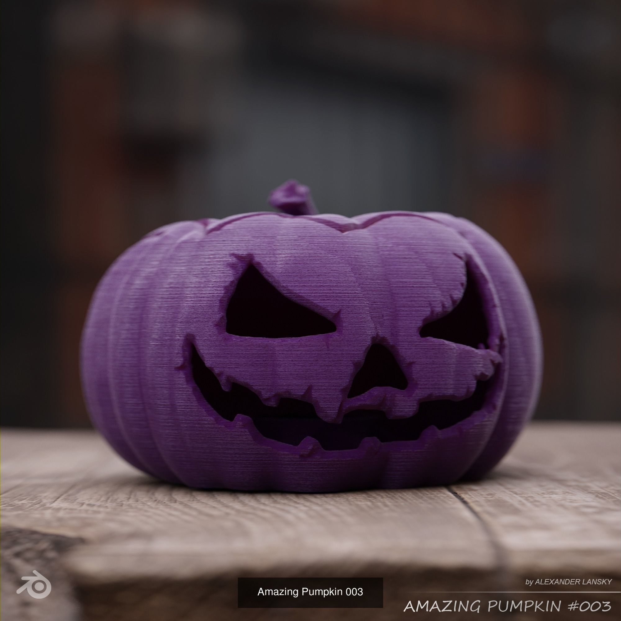 Amazing Pumpkins 3D Model Collection_3