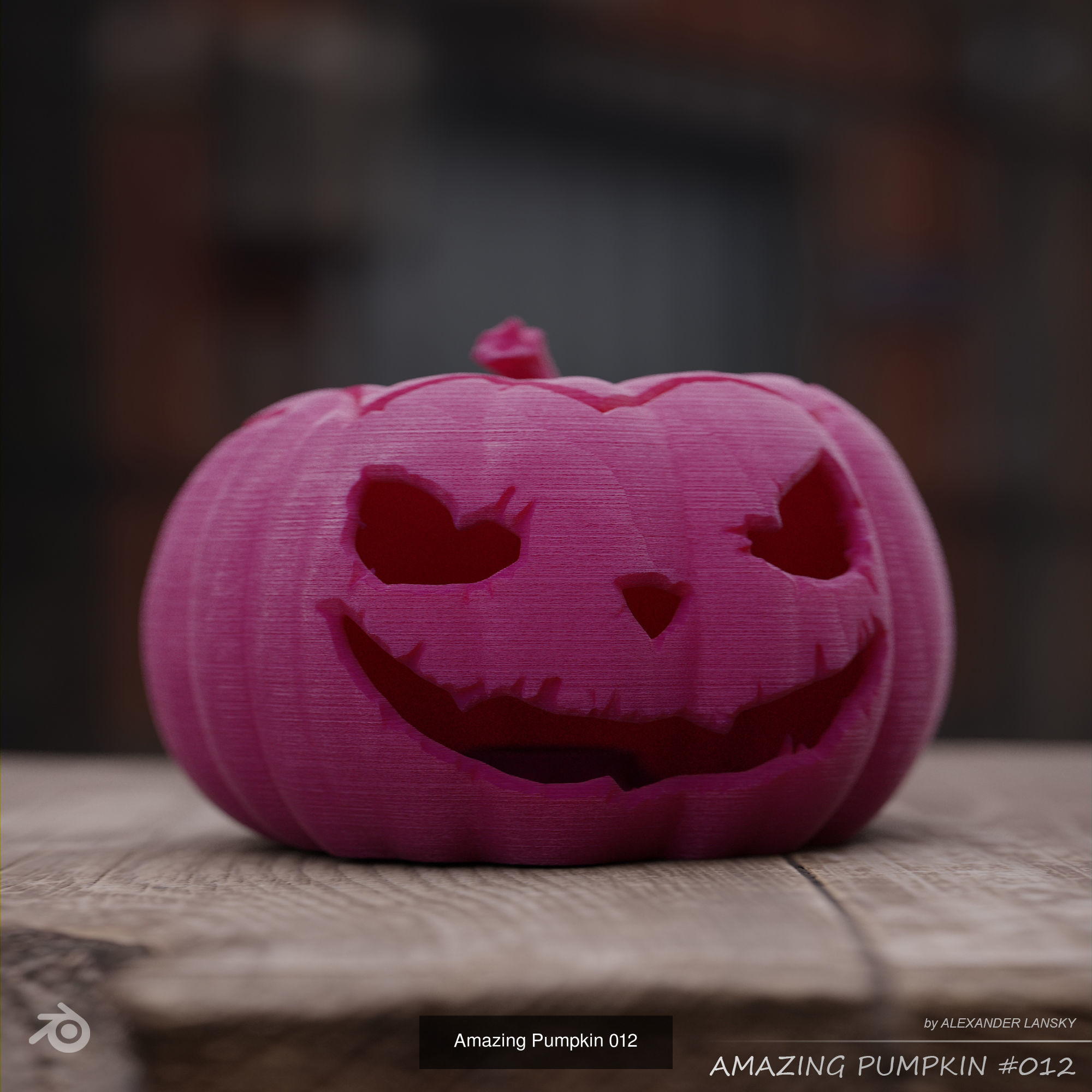Amazing Pumpkins 3D Model Collection_12