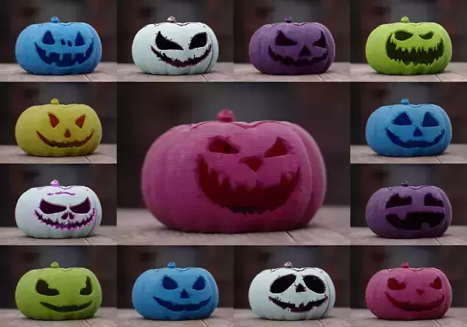 Amazing Pumpkins 3D Model Collection