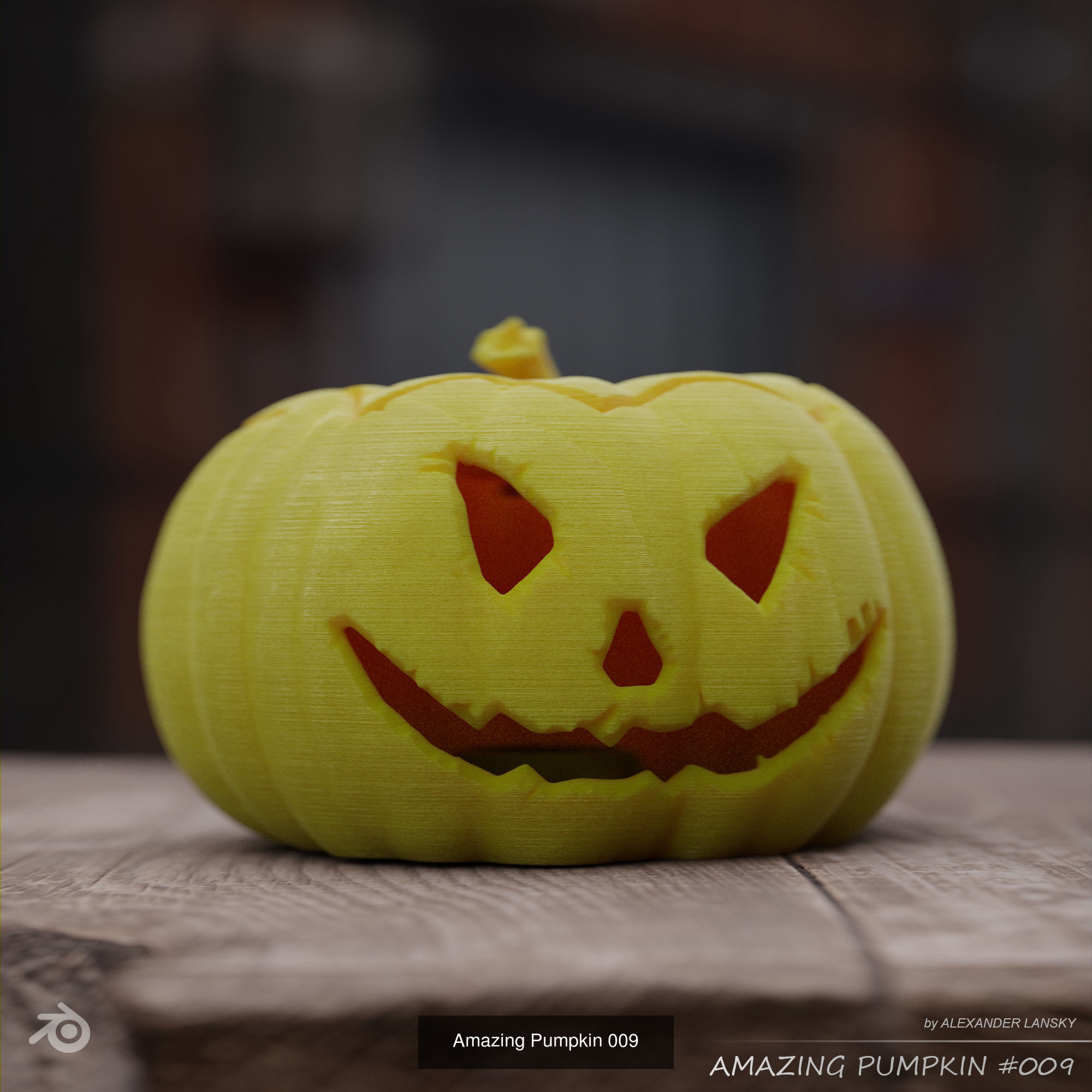 Amazing Pumpkins 3D Model Collection_9