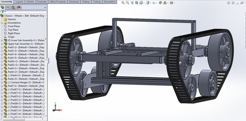 Tracked Mobile Robot Free 3D model_0