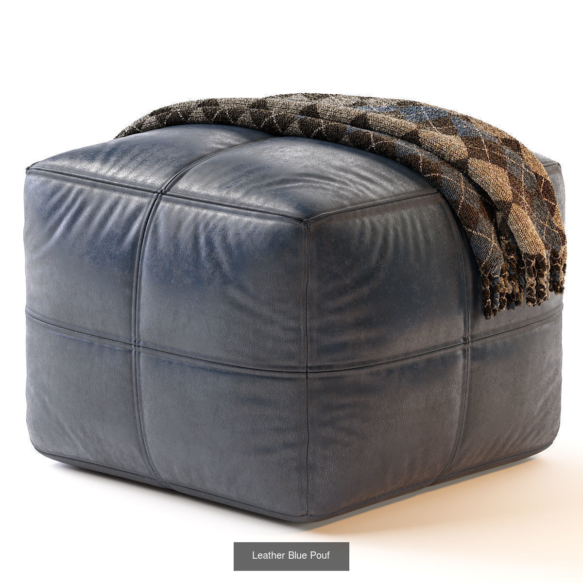 Pouf Ottoman 25 models 3D Model Collection_7