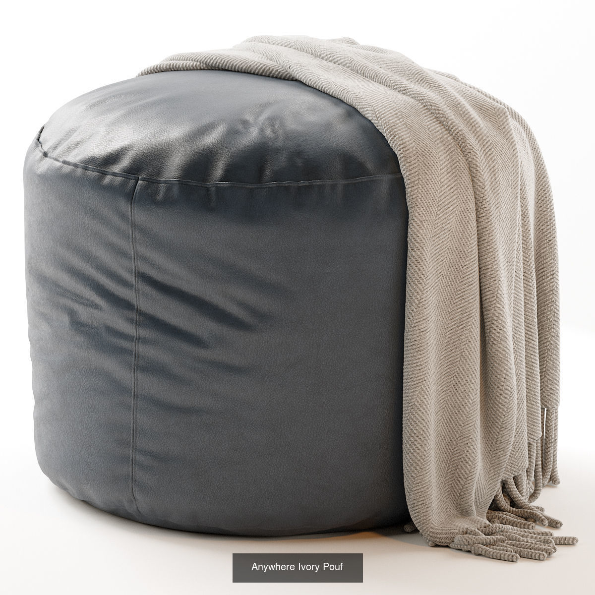 Pouf Ottoman 25 models 3D Model Collection_24