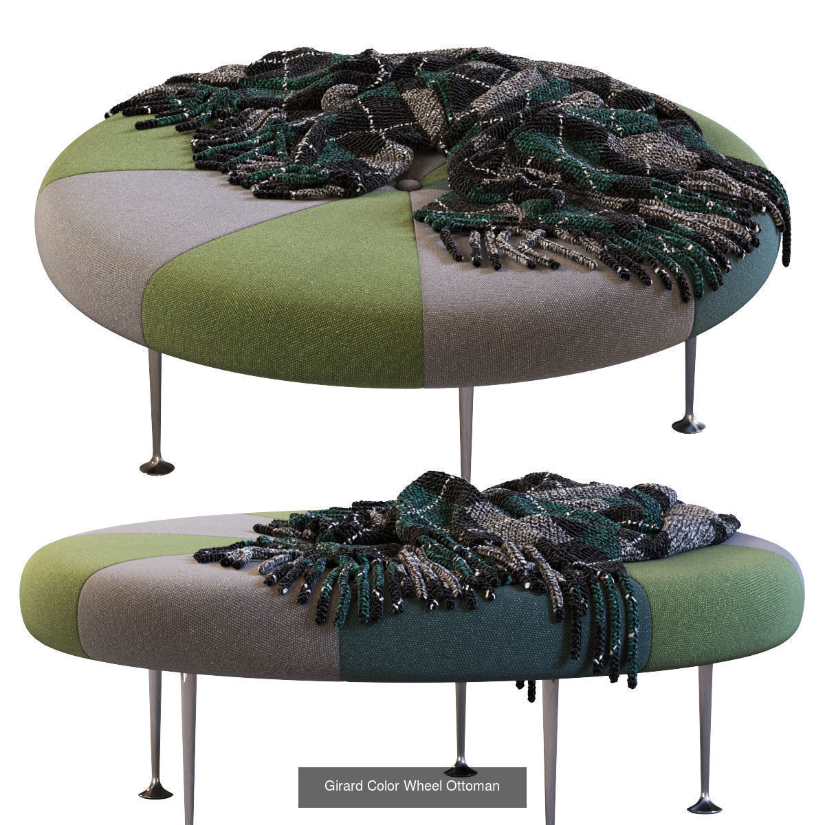 Pouf Ottoman 25 models 3D Model Collection_4