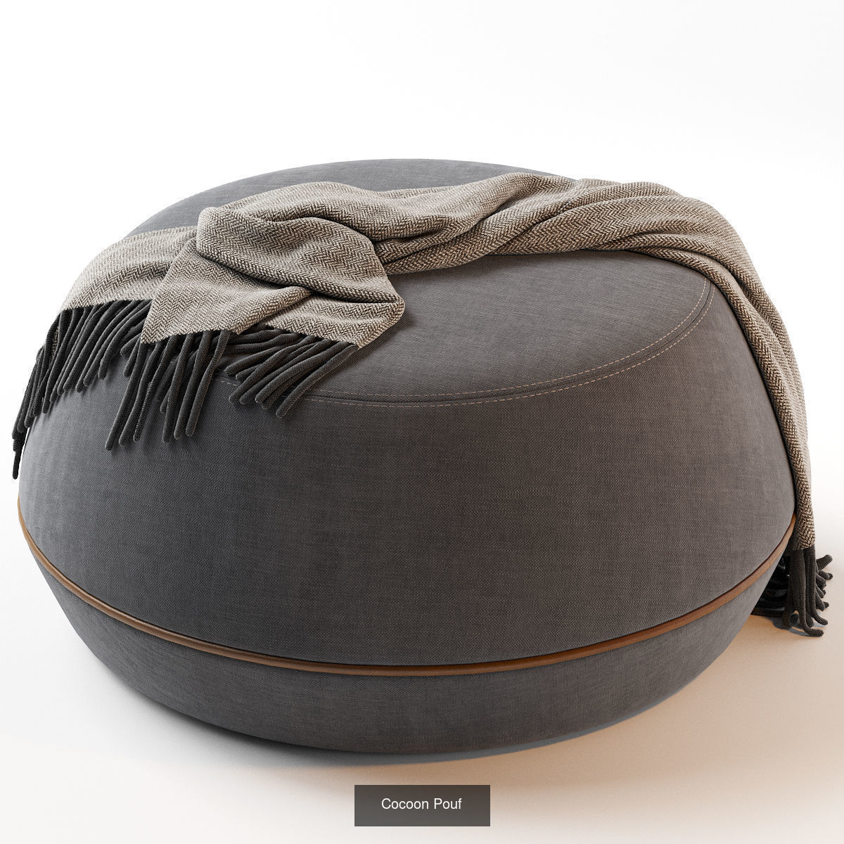 Pouf Ottoman 25 models 3D Model Collection_22