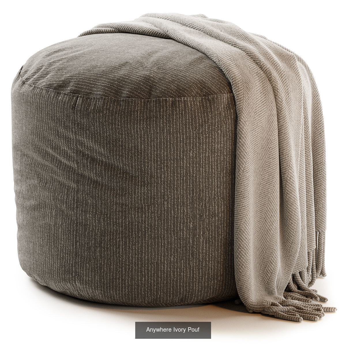 Pouf Ottoman 25 models 3D Model Collection_11