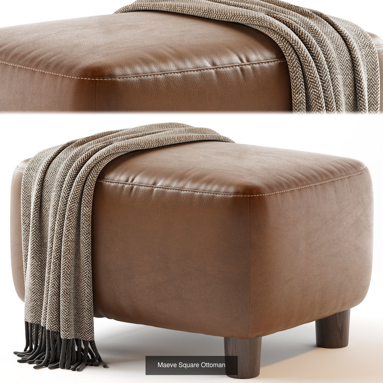 Pouf Ottoman 25 models 3D Model Collection_18