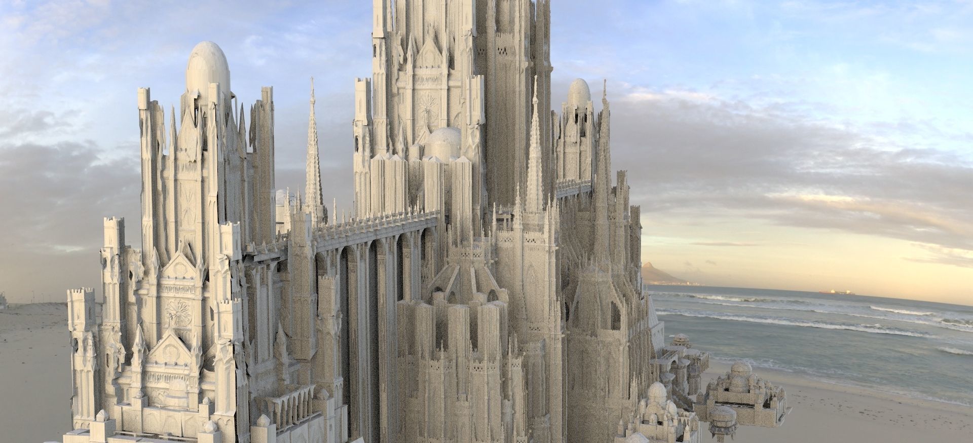 bloodborne inspired Edwardian fantasy architecture  3D model_3