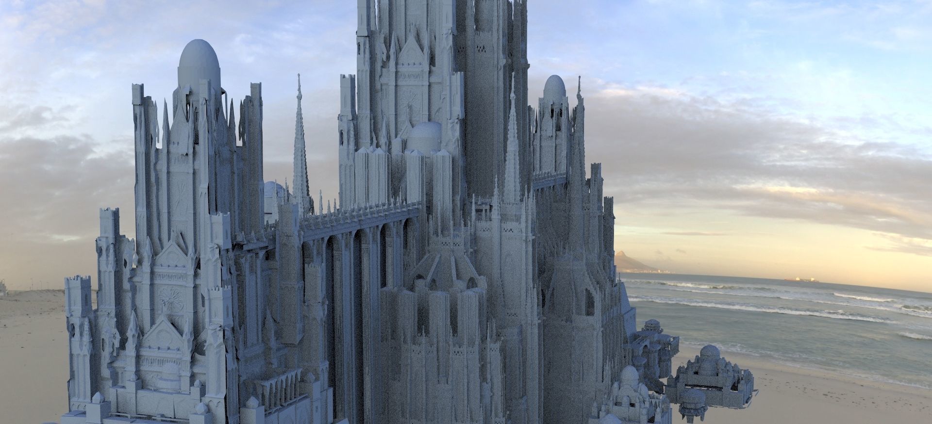 bloodborne inspired Edwardian fantasy architecture  3D model_2