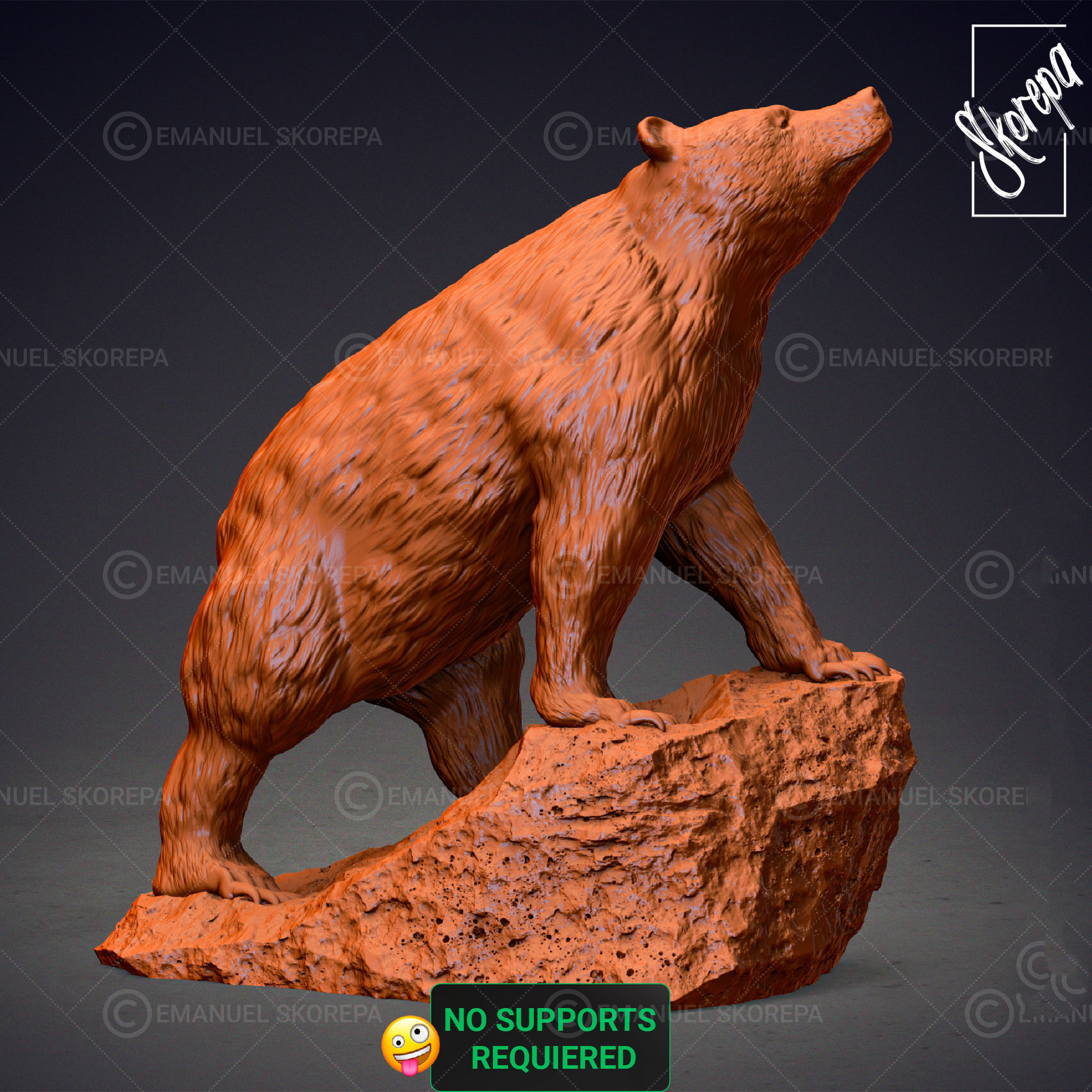 BEAR - WITHOUT SUPPORTS 3D print model_7