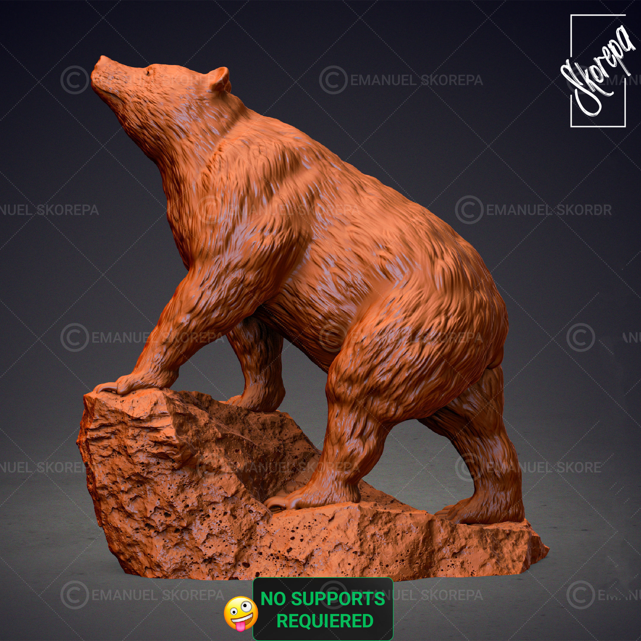 BEAR - WITHOUT SUPPORTS 3D print model_5