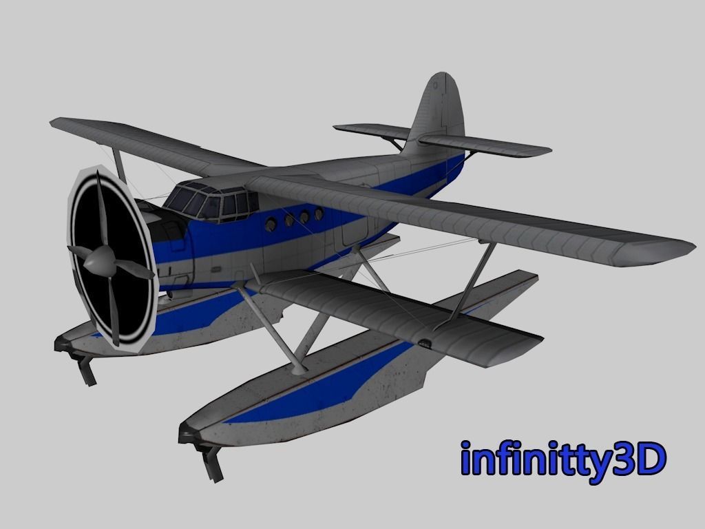 Pack Aircraft 3D  Low-poly 3D model_10