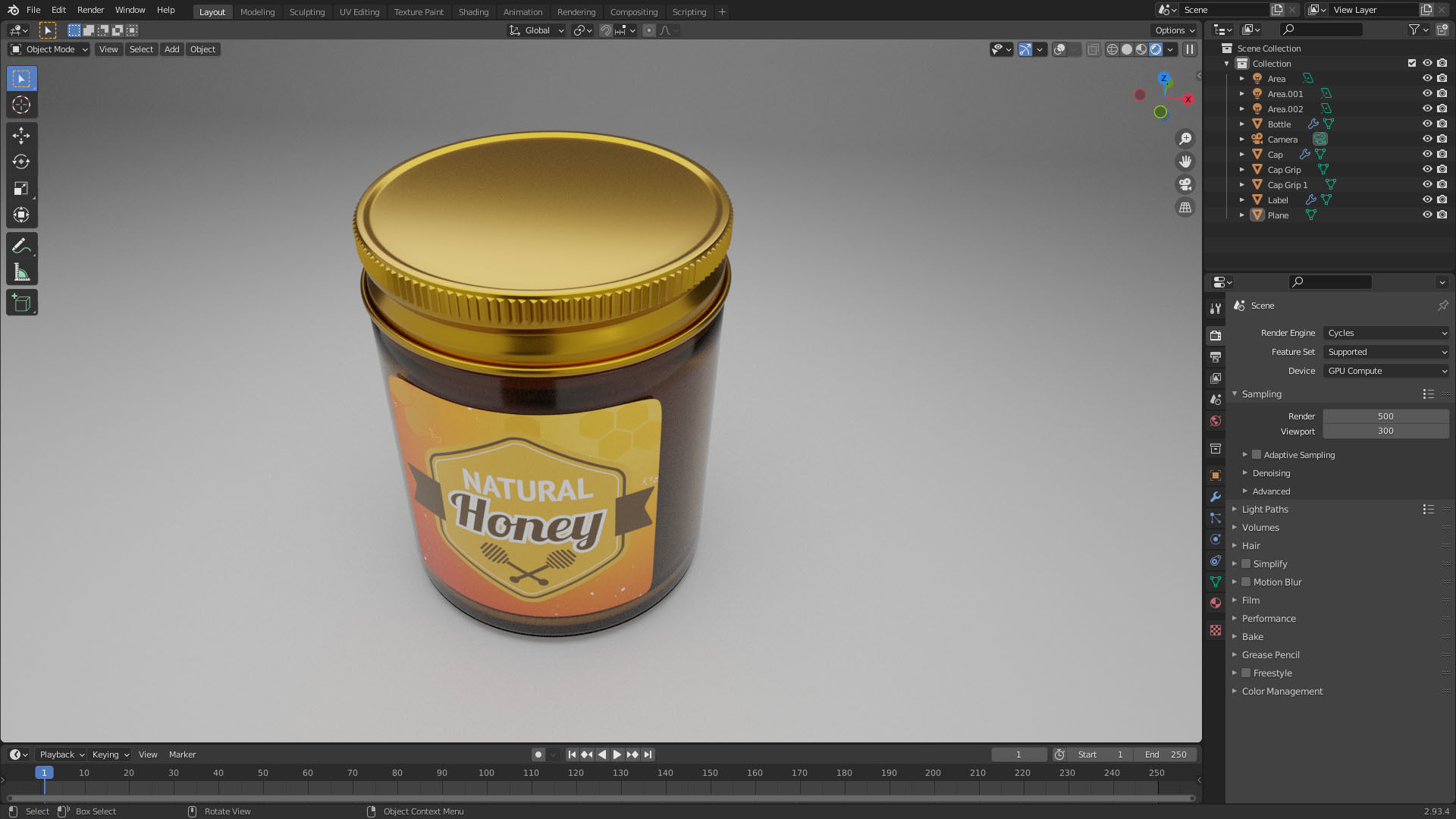 Honey Jar - Cosmetic Jar Free 3D model_2
