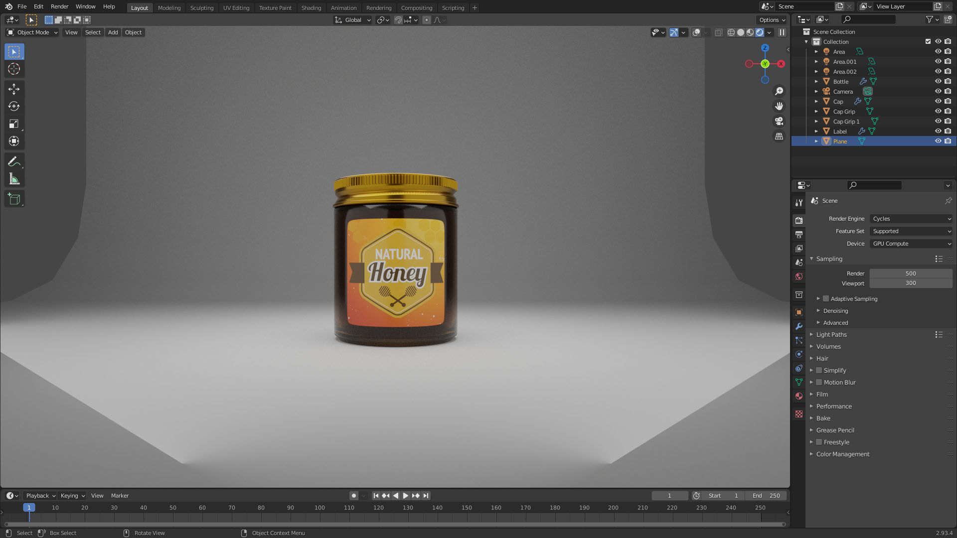 Honey Jar - Cosmetic Jar Free 3D model_5