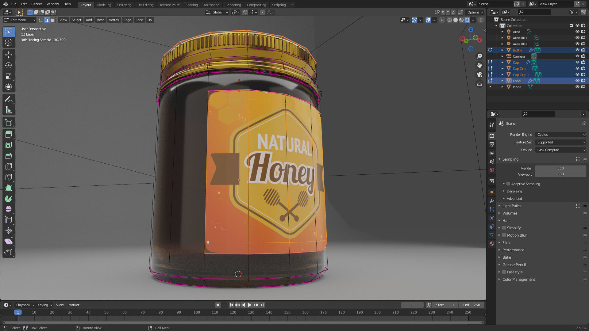 Honey Jar - Cosmetic Jar Free 3D model_3