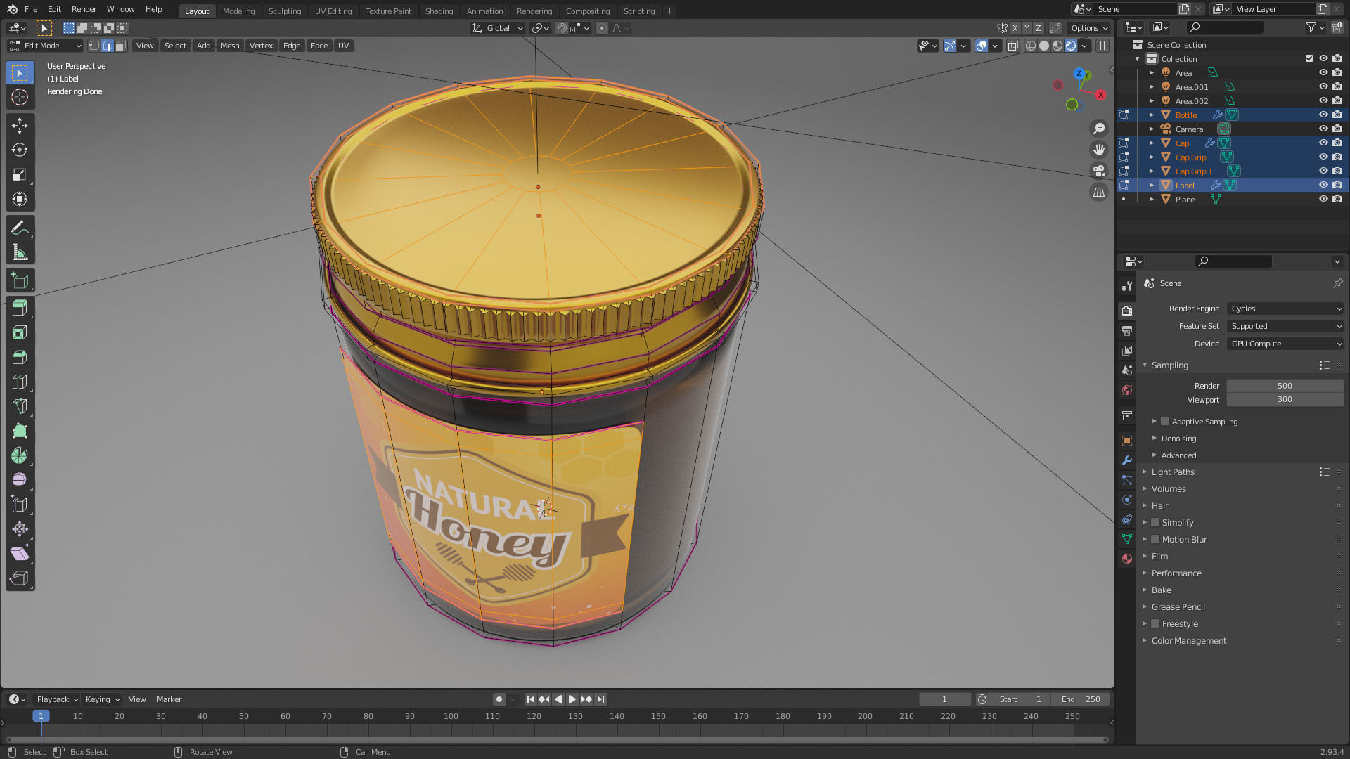 Honey Jar - Cosmetic Jar Free 3D model_4