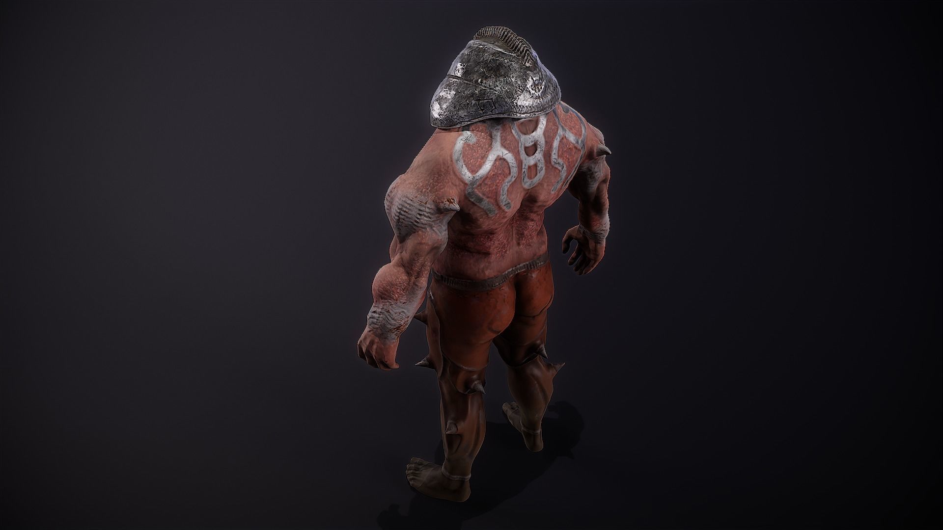 Gladiator character Juggernaut Low-poly 3D model_3