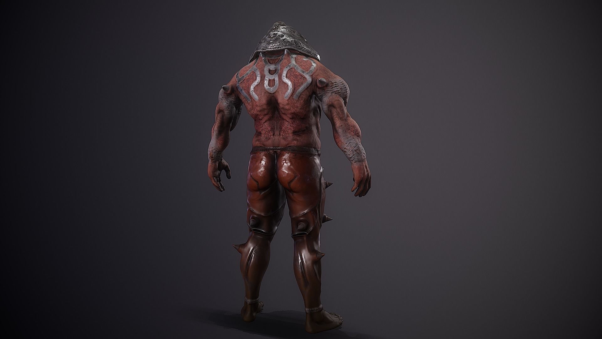 Gladiator character Juggernaut Low-poly 3D model_1