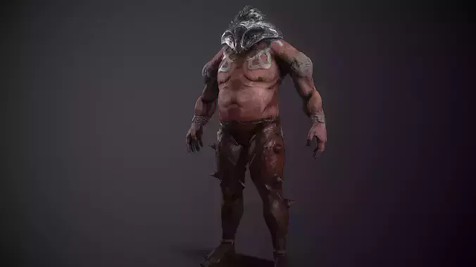 Gladiator character Juggernaut Low-poly 3D model