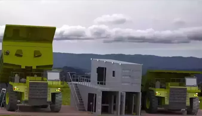 Dump truck service point 3D model