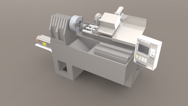2 Axis CNC machine Free 3D model_2