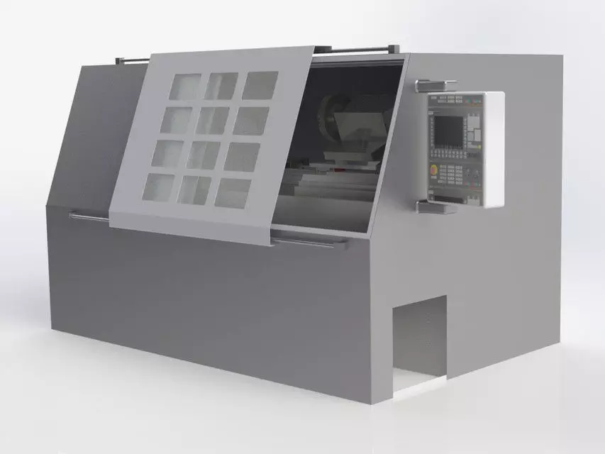 2 Axis CNC machine Free 3D model_0