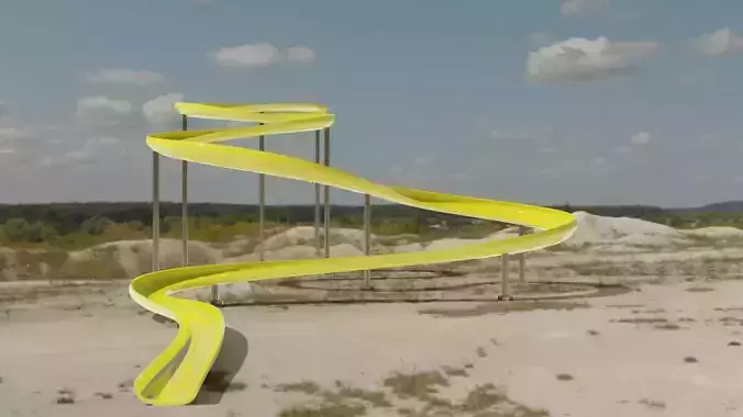 Water Slide  Low-poly 3D model