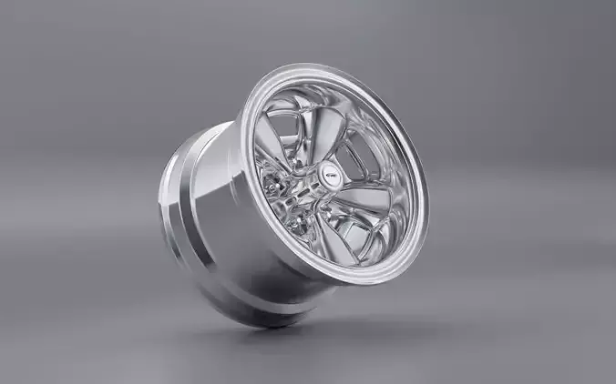 muscle car rim US Wheel Low-poly 3D model