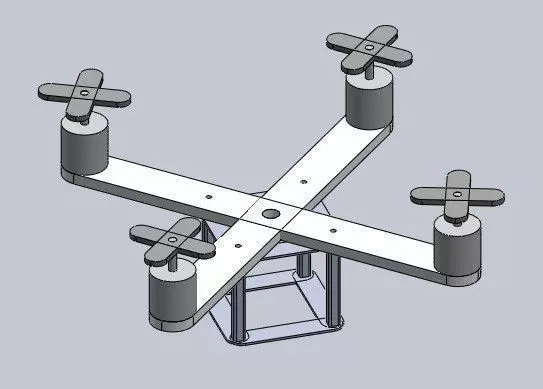 Quadcopter metal cross Free 3D model