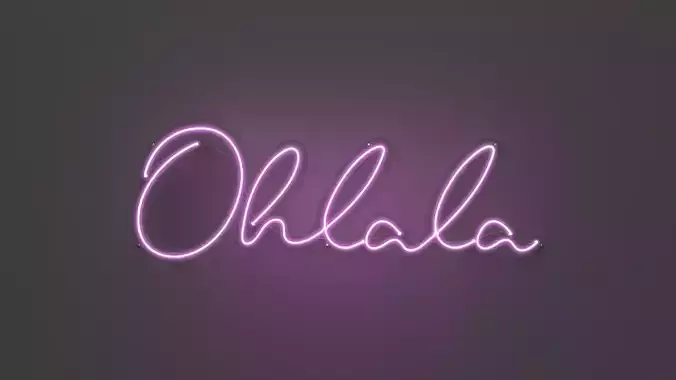 Ohlala - Neon Sign 3D model