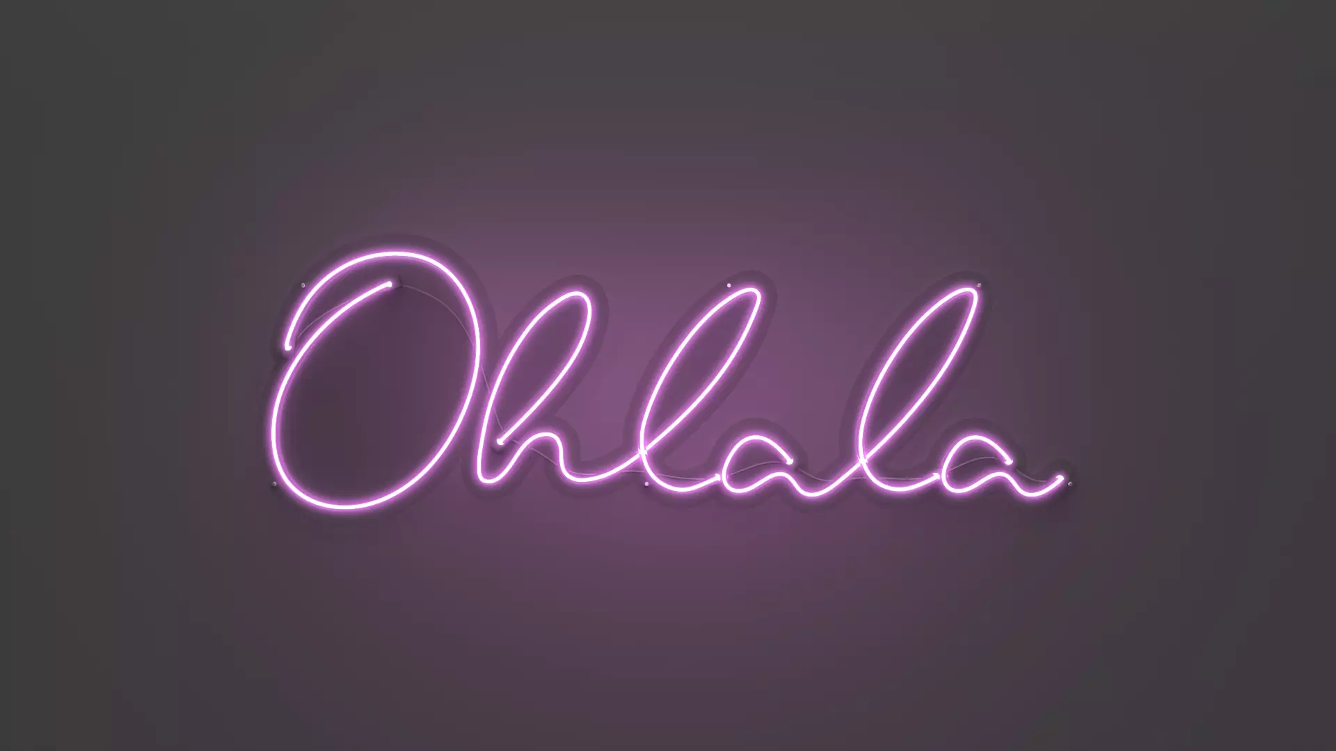 Ohlala - Neon Sign 3D model_0