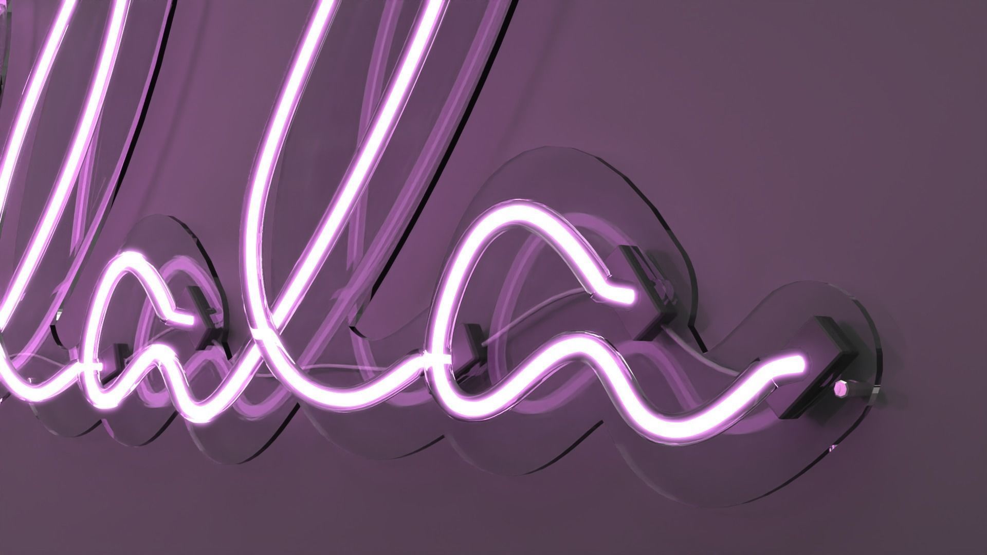 Ohlala - Neon Sign 3D model_2