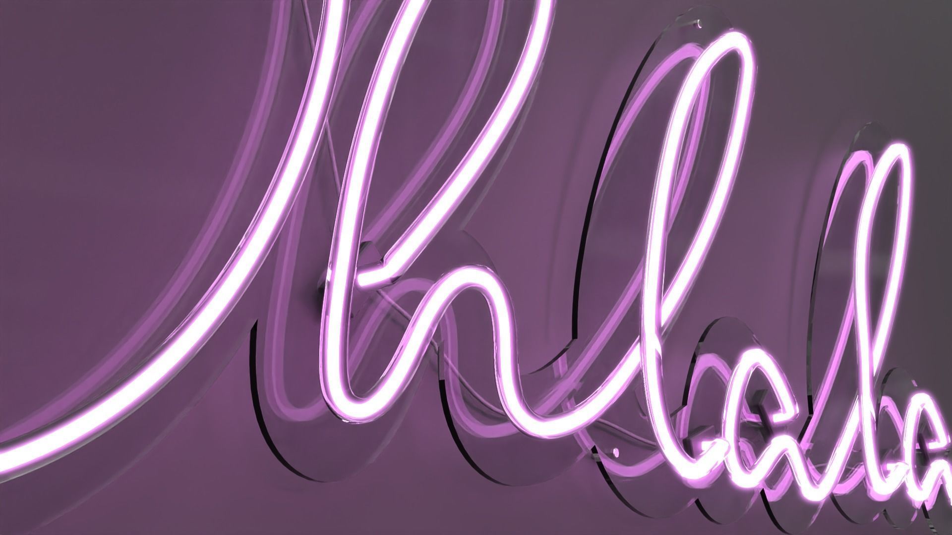 Ohlala - Neon Sign 3D model_1