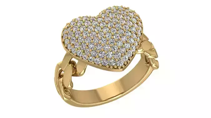 Heart Gourmet Ring 3D print model
