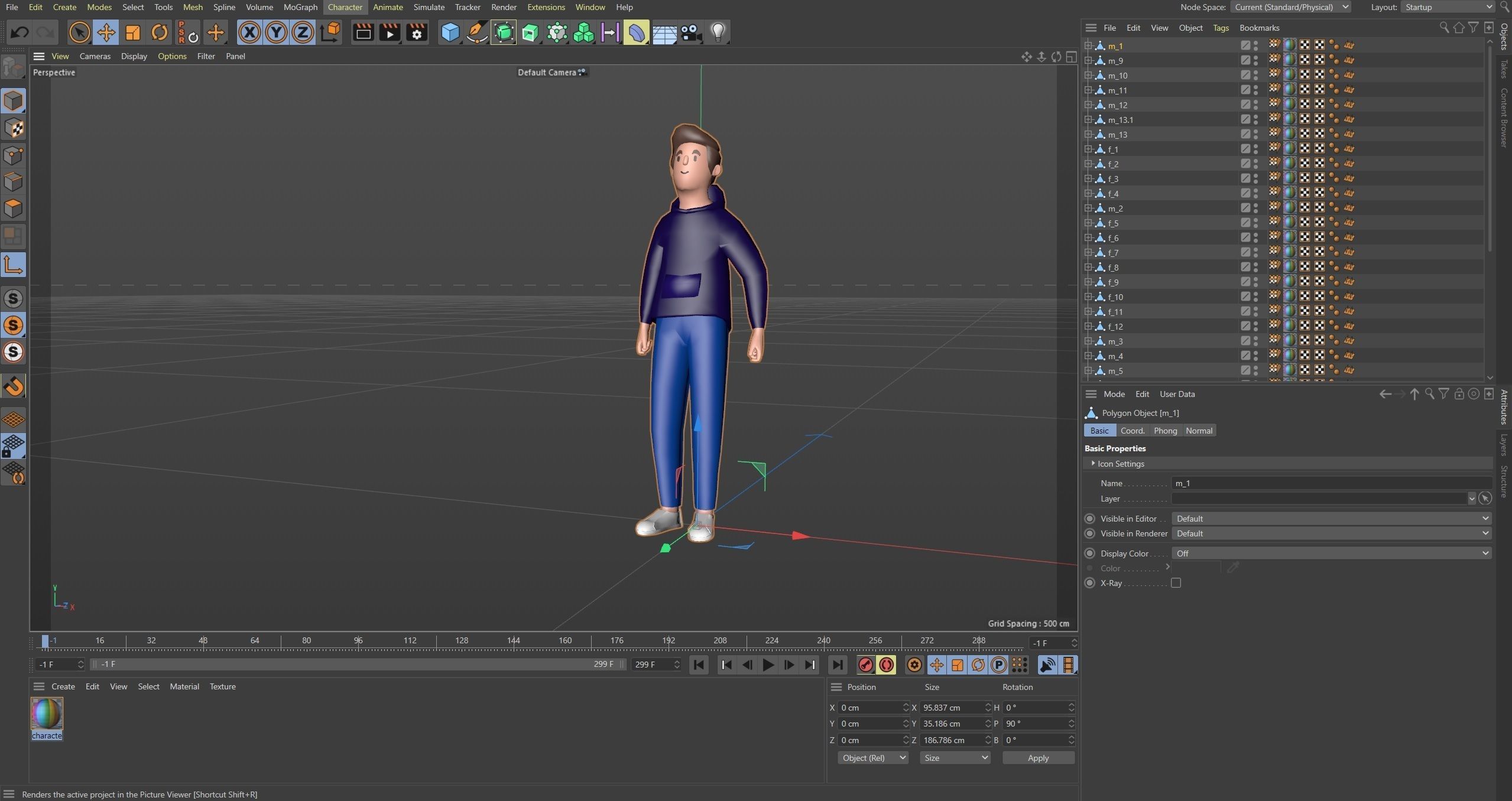 Casual Characters Low-poly 3D model_22