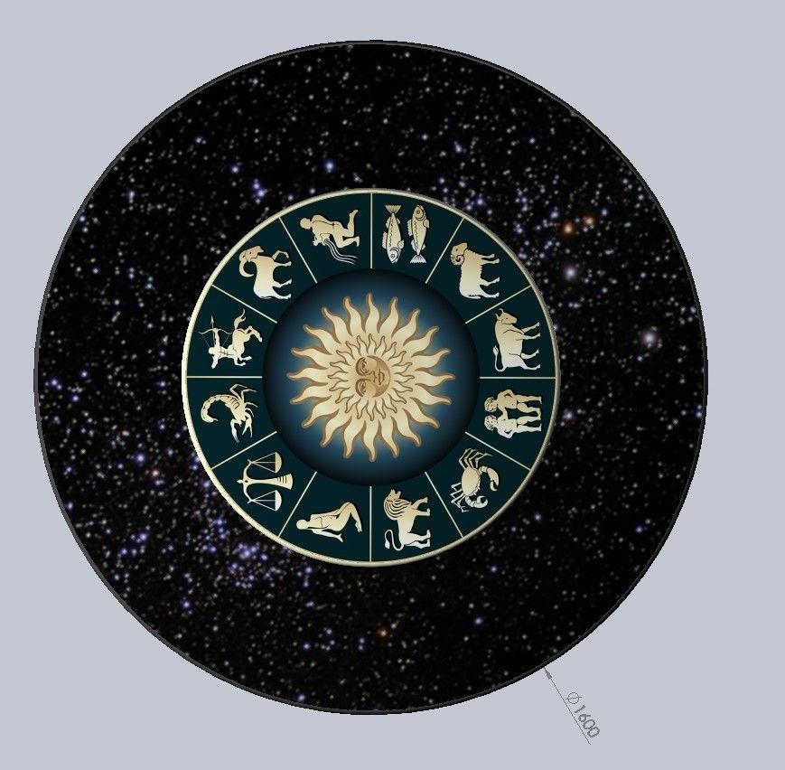 Table zodiac 3D model_2