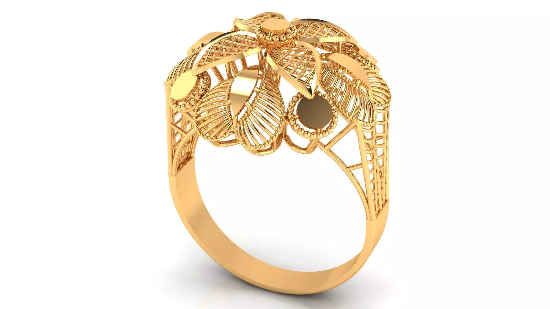 Ladies Ring Turkish Nokta FLower-NF1 3D print model