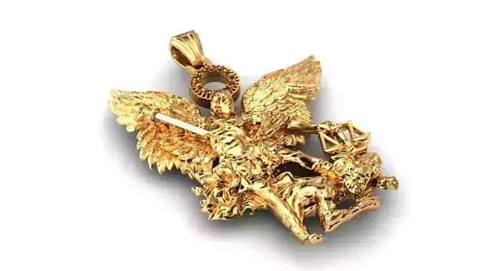 Dije de arcangel San miguel Saint Miguel Archangel Charm  3D print model