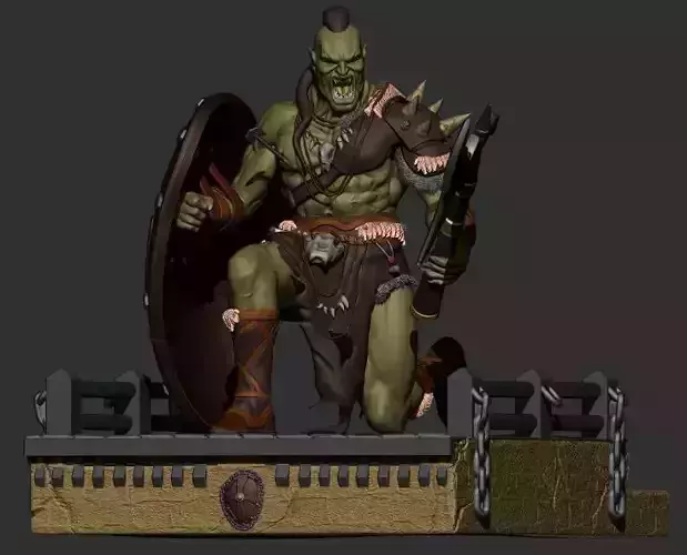 Orc 3d spartan warrior