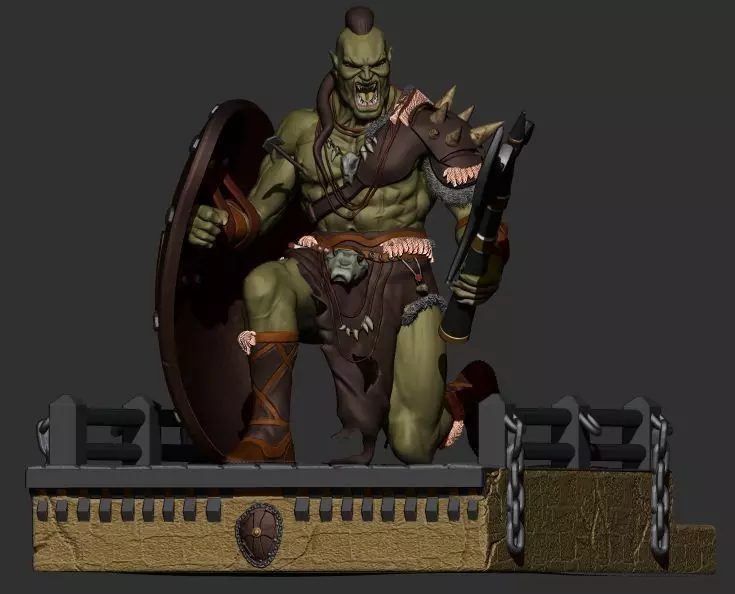 Orc 3d spartan warrior 3D print model_0