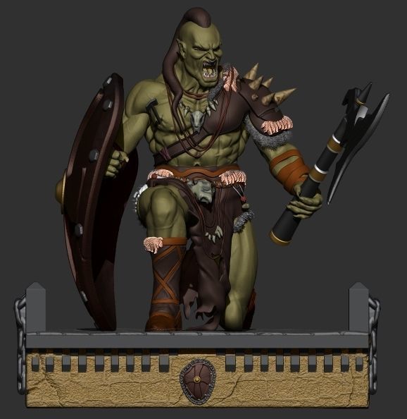 Orc 3d spartan warrior 3D print model_2