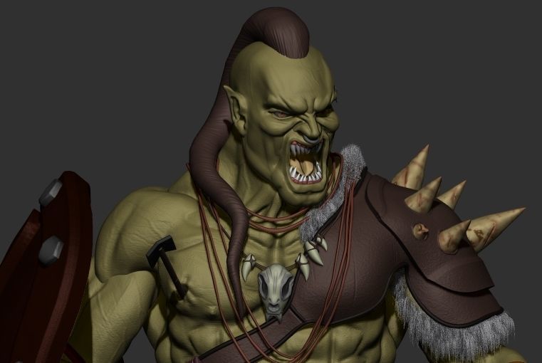 Orc 3d spartan warrior 3D print model_4